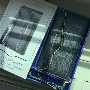 Rebecca minkoff leather phone wristlet iPhone 6s+